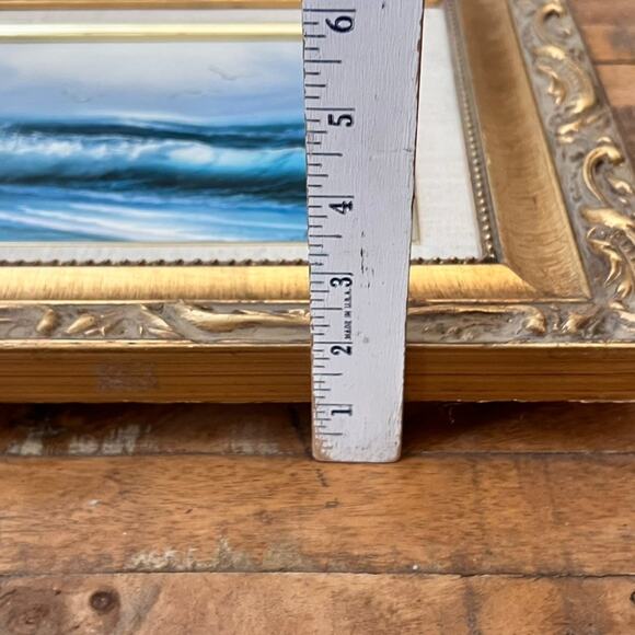 Howard Gailey Original Oil On Canvas Seascape Waves Framed Painting Signed - Picture 7 of 16